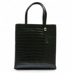 ZARA Black Animal Embossed Shopper Bag